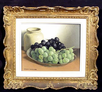 A Still Life with Oranges in a Bowl; A Still Life with Grapes on a Plate; A Still Life with Eggs and a Cup and Saucer (3) by Jacques Blanchard - Auction record, sale price, and art valuation. Compare with similar artists and explore comparable artworks.