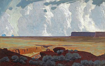 DESERT CLOUDS by James Swinnerton - Auction record, sale price, and art valuation. Compare with similar artists and explore comparable artworks.