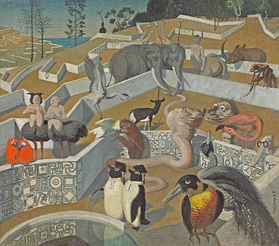 Sample artwork by Julius Moessel (1871 - 1957), known for easel painting, natural history museum murals, etching, illustration, teaching - View similar artists and auction records