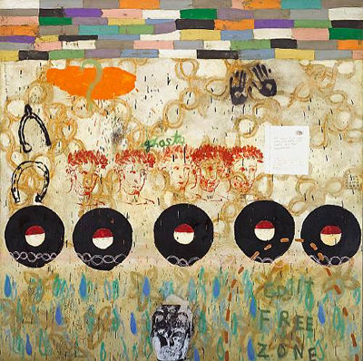 Sample artwork by Squeak Carnwath (Born 1947), known for abstract figure, graphics and teaching - View similar artists and auction records