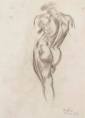 Male Nude Study (double-sided)
