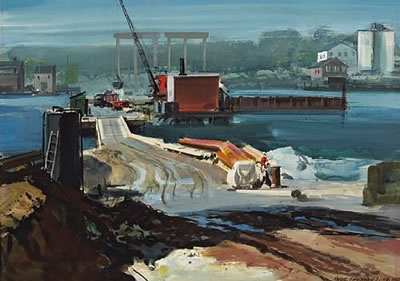 The Farther Shore, 1956 by Hardie Gramatky - Auction record, sale price, and art valuation. Compare with similar artists and explore comparable artworks.