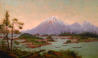Mt. Edgecumbe from Baranof Castle, Sitka Sound (No. 1796), 1891