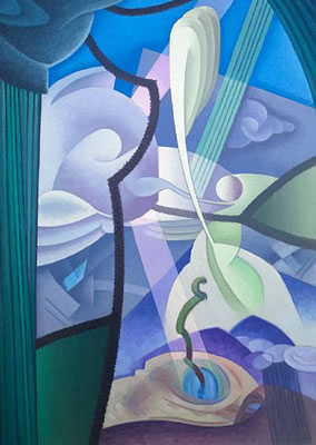 Composition Eleven - Rain (Opus to Vera), 1931 by Raymond Jonson - Auction record, sale price, and art valuation. Compare with similar artists and explore comparable artworks.