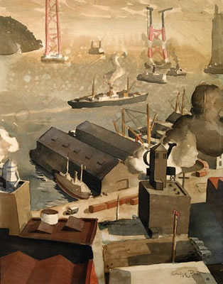 San Francisco Waterfront, 1935 by George Booth Root Post - Auction record, sale price, and art valuation. Compare with similar artists and explore comparable artworks.