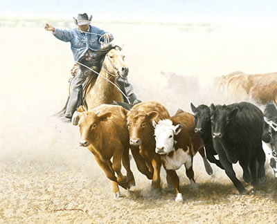 Workin' the Open Country by Mikel Donahue - Auction record, sale price, and art valuation. Compare with similar artists and explore comparable artworks.