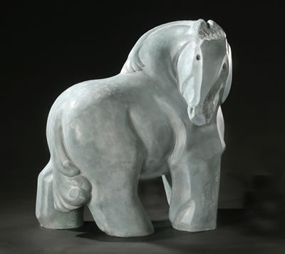 Sample artwork by Linda Raynolds (20th century), known for sculpture-mod animal, horses - View similar artists and auction records