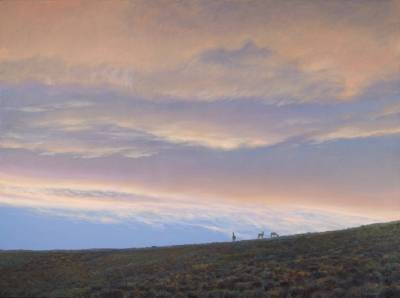 Sample artwork by Linda Lillegraven (20th century), known for landscape-skies - View similar artists and auction records