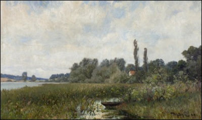 AN OLD BOAT ON THE SHORE