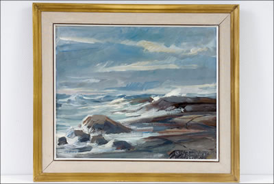 RANTAMAISEMA - STRANDLANDSKAP by Bror Gosta Fohlin - Auction record, sale price, and art valuation. Compare with similar artists and explore comparable artworks.