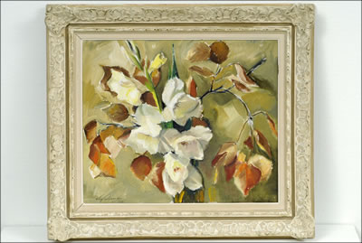 Sample artwork by Veli Kalima (1894 - 1968), known for still life paintings - View similar artists and auction records