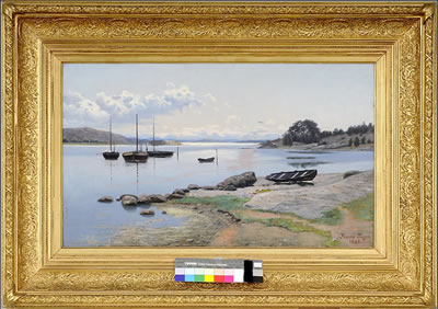 Sample artwork by Frans Johan Tiger (1849 - 1919), known for marine scene painting - View similar artists and auction records