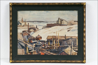 TEHDASMAISEMA - FABRIKSMILJÖ by Alex Matson - Auction record, sale price, and art valuation. Compare with similar artists and explore comparable artworks.