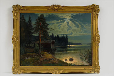 Sample artwork by Wille Salonen (1918 - 1970s), known for landscape painting - View similar artists and auction records