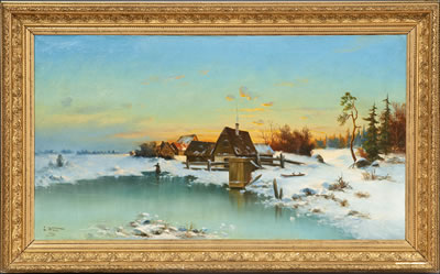 Sample artwork by Leonard Wiedh (1866 - 1938), known for painting - View similar artists and auction records