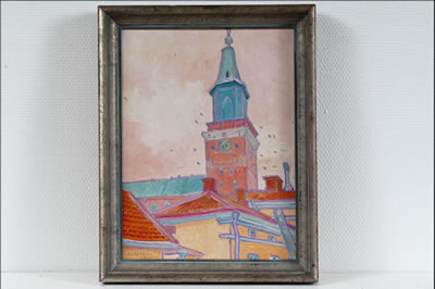 KIRKONTORNI - KYRKTORN by Bjorn Landstrom - Auction record, sale price, and art valuation. Compare with similar artists and explore comparable artworks.