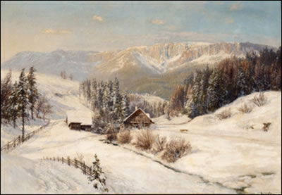 WINTER SCENE FROM THE ALPS