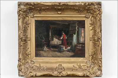 TALONPOIKAISTUVAN SISÄKUVA - STUGINTERIÖR by Adolf Becker - Auction record, sale price, and art valuation. Compare with similar artists and explore comparable artworks.