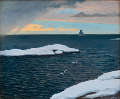 LATE FALL AT SEA