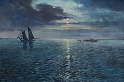 MOONLIGHT AT THE SEA