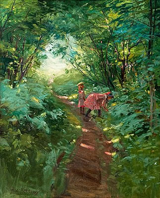 GIRLS IN A LEAFY FOREST