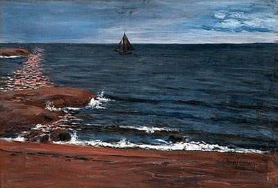 SEASCAPE IN MOONLIGHT