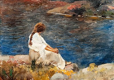 A QUIET MOMENT BY THE RIVER.