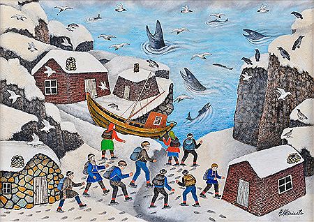 Sample artwork by Andreas Alariesto (1900 - 1989), known for painting - View similar artists and auction records