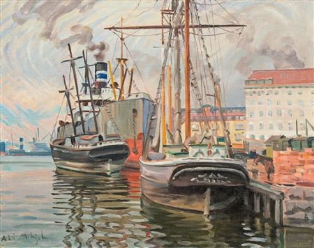 FROM THE HARBOUR OF HELSINKI by Ali Munsterhjelm - Auction record, sale price, and art valuation. Compare with similar artists and explore comparable artworks.