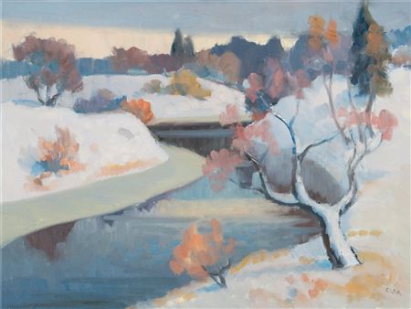 Sample artwork by Onni Oja (1909 - 2004), known for painting - View similar artists and auction records