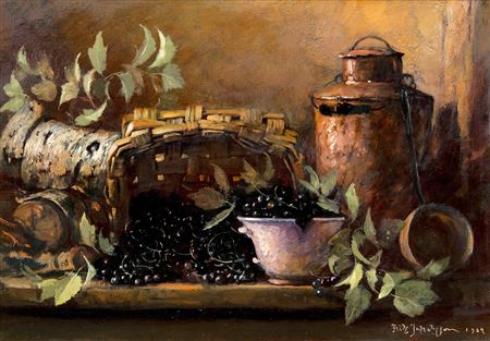 STILL LIFE WITH BLACK CURRANTS. by Fritz Jakobsson - Auction record, sale price, and art valuation. Compare with similar artists and explore comparable artworks.