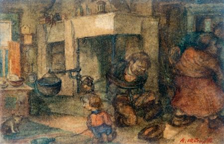 STRUGGLE OVER AUTHORITY by Arvid Maenpaa - Auction record, sale price, and art valuation. Compare with similar artists and explore comparable artworks.