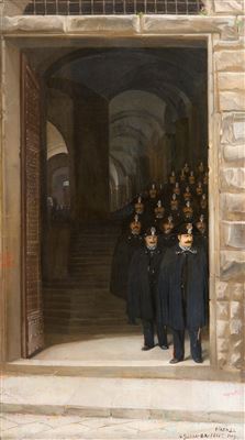 A FLORENTINE POLICE CHOIR. by Venny Soldan-Brofeldt - Auction record, sale price, and art valuation. Compare with similar artists and explore comparable artworks.