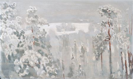 WINTER LANDSCAPE. by Lennart Segerstrale - Auction record, sale price, and art valuation. Compare with similar artists and explore comparable artworks.