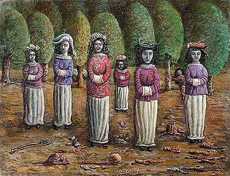 WOMEN COME FROM THE FOREST by Alpo Jaakola - Auction record, sale price, and art valuation. Compare with similar artists and explore comparable artworks.
