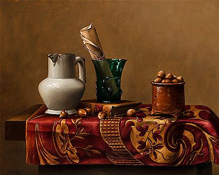 STILL LIFE WITH CHESTNUTS by Nadine Lundahl - Auction record, sale price, and art valuation. Compare with similar artists and explore comparable artworks.