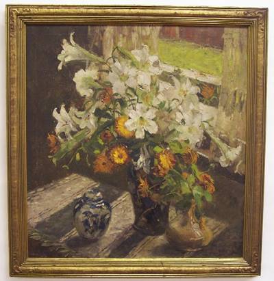 Sample artwork by Harriet Krawiec (1894 - 1968), known for still life and landscape painting - View similar artists and auction records