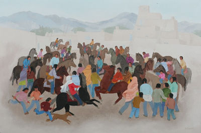 Getting Ready for the Rabbit Hunt by Barbara (Cook) Latham - Auction record, sale price, and art valuation. Compare with similar artists and explore comparable artworks.