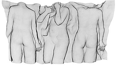 Sample artwork by Barbro Agneta (Erhardsson) Backstrom (1939 - 1990), known for sculpture, reliefs, visual art, iron-cloth human shape fragments - View similar artists and auction records