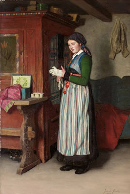 ALLMOGEFLICKA by Jakob Kulle - Auction record, sale price, and art valuation. Compare with similar artists and explore comparable artworks.
