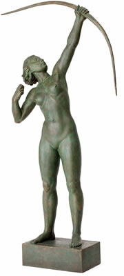 DIANA MED PILBÅGE by Olof Ahlberg - Auction record, sale price, and art valuation. Compare with similar artists and explore comparable artworks.