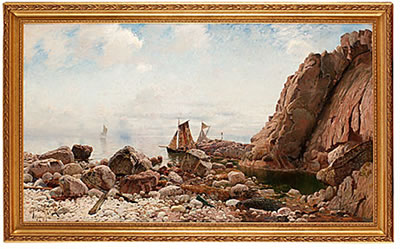 SEGELSKUTOR FÖR ANKAR VID KLIPPVÄGG by Justus Lundegard - Auction record, sale price, and art valuation. Compare with similar artists and explore comparable artworks.