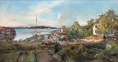 Sample artwork by Axel Peter (1863 - 1942), known for painting and sculpture - View similar artists and auction records