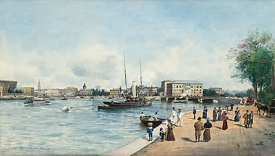 VY ÖVER NATIONALMUSEUM FRÅN SKEPPSHOLMEN