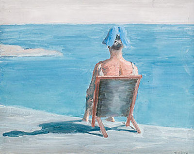 KVINNA VID HAVET