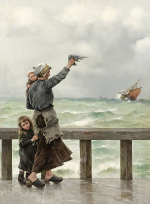 Fiskarens hemkomst by August Vilhelm Nikolaus Hagborg - Auction record, sale price, and art valuation. Compare with similar artists and explore comparable artworks.