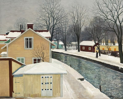 Vintermotiv från Trosa by Reinhold Ljunggren - Auction record, sale price, and art valuation. Compare with similar artists and explore comparable artworks.