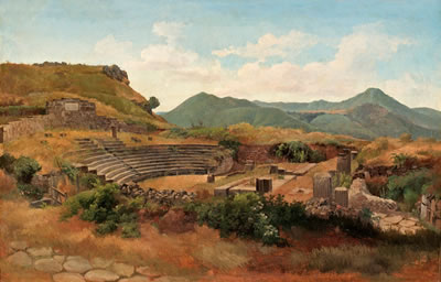 Romerska teatern i Frascati i Albanergergen