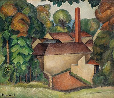 Cubist landscape.