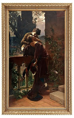 "Romeo och Julia på balkongen" (Romeo and Juliet on the balcony).